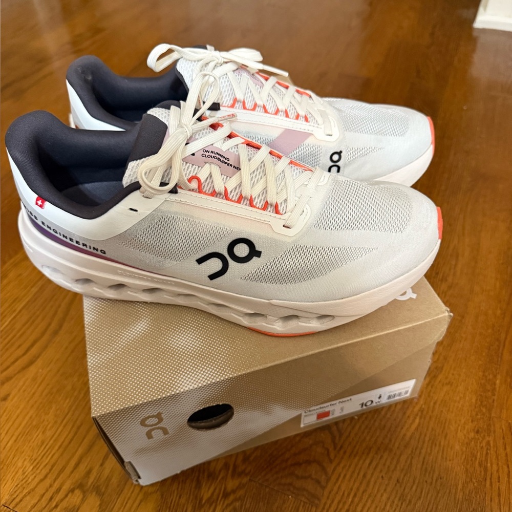On Running Cloudsurfer Next white Flame Women 10